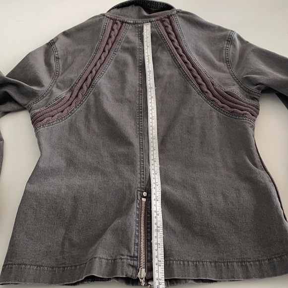 ACEZUNG Jean Jacket with Cable Knit Sweater Design - Picture 14 of 16